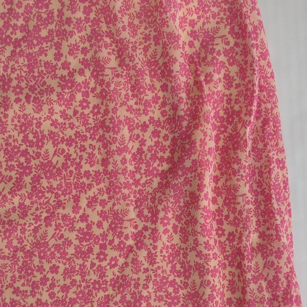 NWT Wild Fable Floral Ruffle Hem Midi Skirt LARGE Pink Dainty - Picture 4 of 14